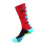 Shark Athletic Socks // Red + Blue