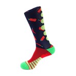 Hot Sauce Athletic Socks // Blue + Red