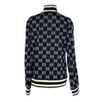 Men's Jacquard Cotton Jacket // Blue (XL)
