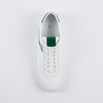 Leather Court Sneakers // White Green (Euro: 44)
