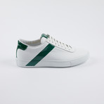 Leather Court Sneakers // White Green (Euro: 42)