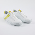 Leather Court Sneakers // White Yellow (Euro: 41)