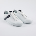 Leather Court Sneakers // White Navy (Euro: 42)