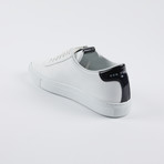Leather Court Sneakers // White Navy (Euro: 43)
