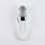 Leather Court Sneakers // White Navy (Euro: 45)