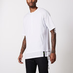 Linen Cotton Henley T-Shirt // White (3XL)