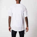 Linen Cotton Henley T-Shirt // White (2XL)