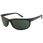 Unisex Nylon Predator 2 Sunglasses // Matte Black + Green