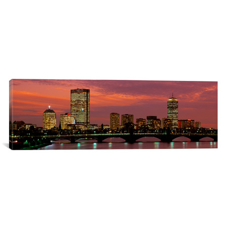 Back Bay, Boston, Massachusetts, USA // Panoramic Images (36"W x 12"H x 0.75"D)