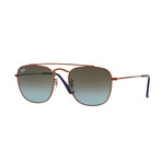 Ray-Ban // Metal Pilot Sunglasses // Bronze Copper + Blue Brown Gradient
