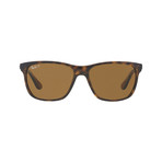 Acetate Square Polarized Sunglasses // Tortoise + Brown