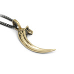 Raven Talon Necklace // Bronze (20")