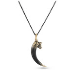Black Raven Talon Necklace (Bronze // 20" Gunmetal Chain)