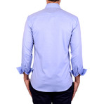 Solid Long Sleeve Shirt // Blue (M)