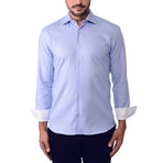 Square Classic Dobby Long Sleeve Shirt // Blue (L)