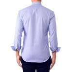 Square Classic Dobby Long Sleeve Shirt // Navy Blue (S)