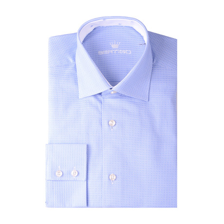 Square Classic Dobby Long Sleeve Shirt // Blue (XS)