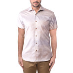 Gradient Fade Short Sleeve Shirt // Beige, Blue (XL)
