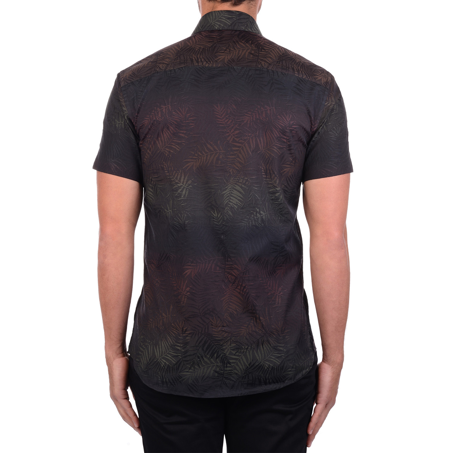 Gradient Fade Short Sleeve Shirt // Black, Brown (S) - Bertigo - Touch ...