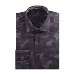 Camo Long Sleeve Shirt // Black (M)