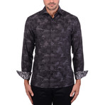 Camo Long Sleeve Shirt // Black (XL)