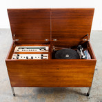 Stereotronic Hifi Teak Stereo Console with Tube Amp Record Player