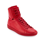 Saint Laurent // Men's Hi-Top Sneakers // Red (Euro: 40)