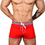 Riviera Swim Shorts // Red (L)