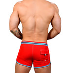 Riviera Swim Shorts // Red (L)