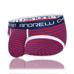 Academy Stripe Brief // Almost Naked // Red + Royal Stripe (L)