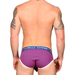 Academy Stripe Brief // Almost Naked // Red + Royal Stripe (XS)