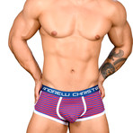 Academy Stripe Boxer // Almost Naked // Red + Royal Stripe (L)