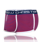 Academy Stripe Boxer // Almost Naked // Red + Royal Stripe (XS)
