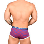 Academy Stripe Boxer // Almost Naked // Red + Royal Stripe (XL)