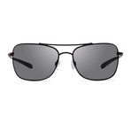 Unisex Territory Polarized Sunglasses // Black + Graphite Lens