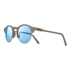 Unisex Reign Polarized Sunglasses // Matte Pewter + Blue Water