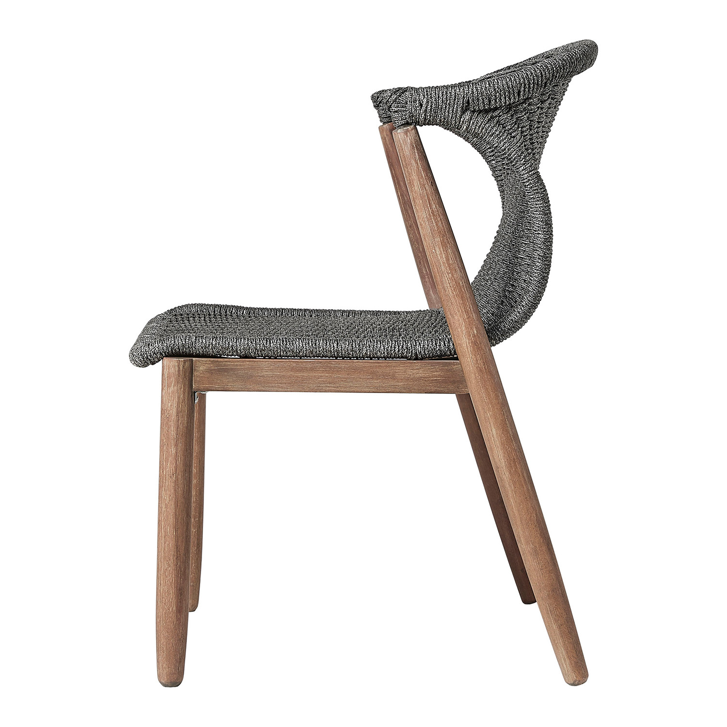 Embras Stacking Dining Chair // Set of 4 (Gray Cord + Weathered ...
