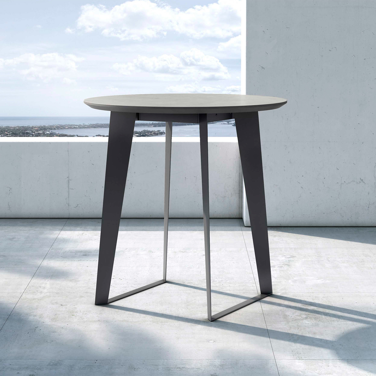 Amsterdam Outdoor Counter Table (Gray Concrete) - Modloft Outdoor ...