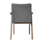 Verge Stacking Dining Chair // Set of 4 (Gray Cord + Dark Eucalyptus)