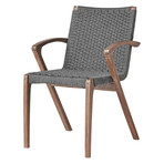 Verge Stacking Dining Chair // Set of 4 (Gray Cord + Dark Eucalyptus)