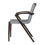 Verge Stacking Dining Chair // Set of 4 (Gray Cord + Dark Eucalyptus)