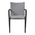 Verge Stacking Dining Chair // Set of 4 (Gray Cord + Dark Eucalyptus)