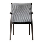 Verge Stacking Dining Chair // Set of 4 (Gray Cord + Dark Eucalyptus)