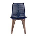 Laced Dining Chair // Blue Cord + Weathered Eucalyptus (Set of 2)