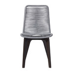 Laced Dining Chair // Light Gray Cord + Dark Eucalyptus (Set of 2)