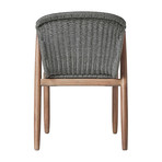 Embras Stacking Dining Chair // Set of 4 (Gray Cord + Weathered Eucalyptus)