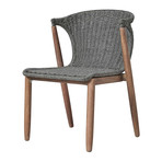 Embras Stacking Dining Chair // Set of 4 (Gray Cord + Weathered Eucalyptus)