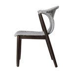 Embras Stacking Dining Chair // Set of 4 (Gray Cord + Weathered Eucalyptus)