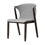 Embras Stacking Dining Chair // Set of 4 (Gray Cord + Weathered Eucalyptus)