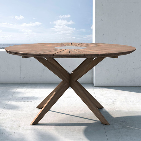 Helios Dining Table (Weathered Eucalyptus)